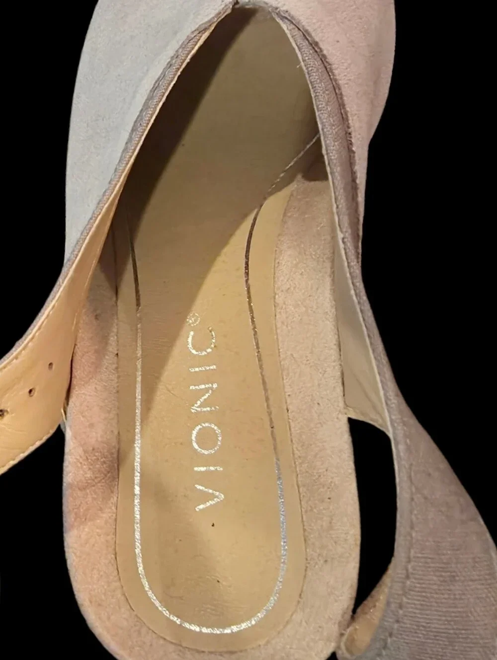 Women's Open-Toe Wedge Slingback Sandals in Light Gray